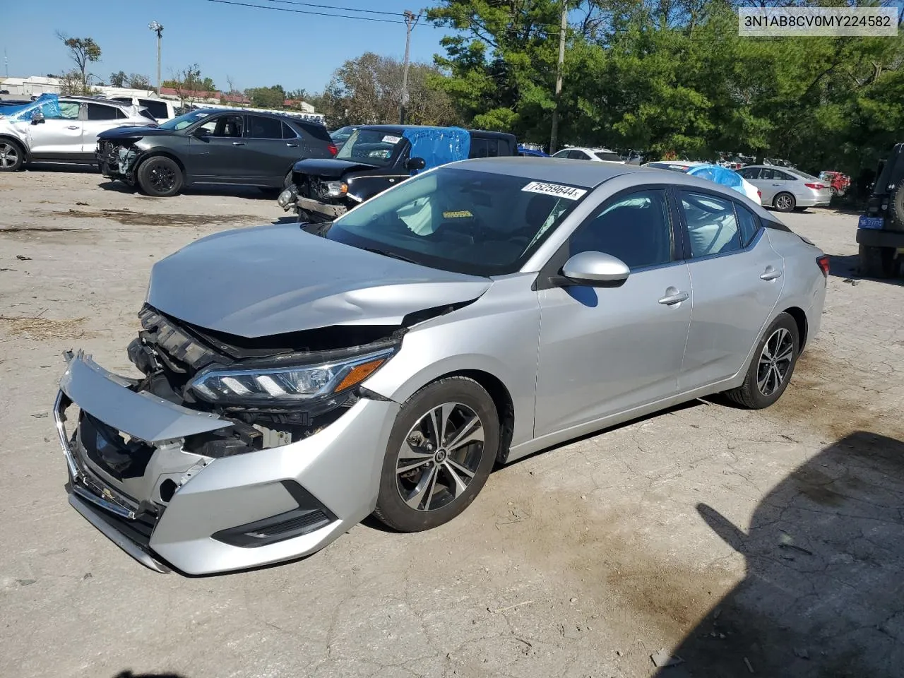 2021 Nissan Sentra Sv VIN: 3N1AB8CV0MY224582 Lot: 75259644