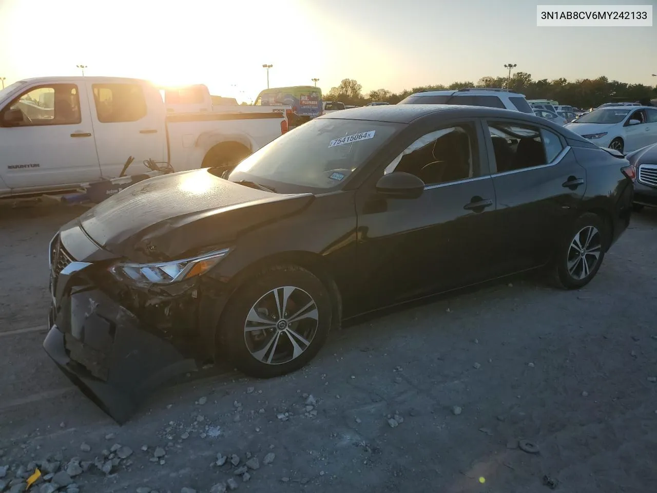 2021 Nissan Sentra Sv VIN: 3N1AB8CV6MY242133 Lot: 75415064