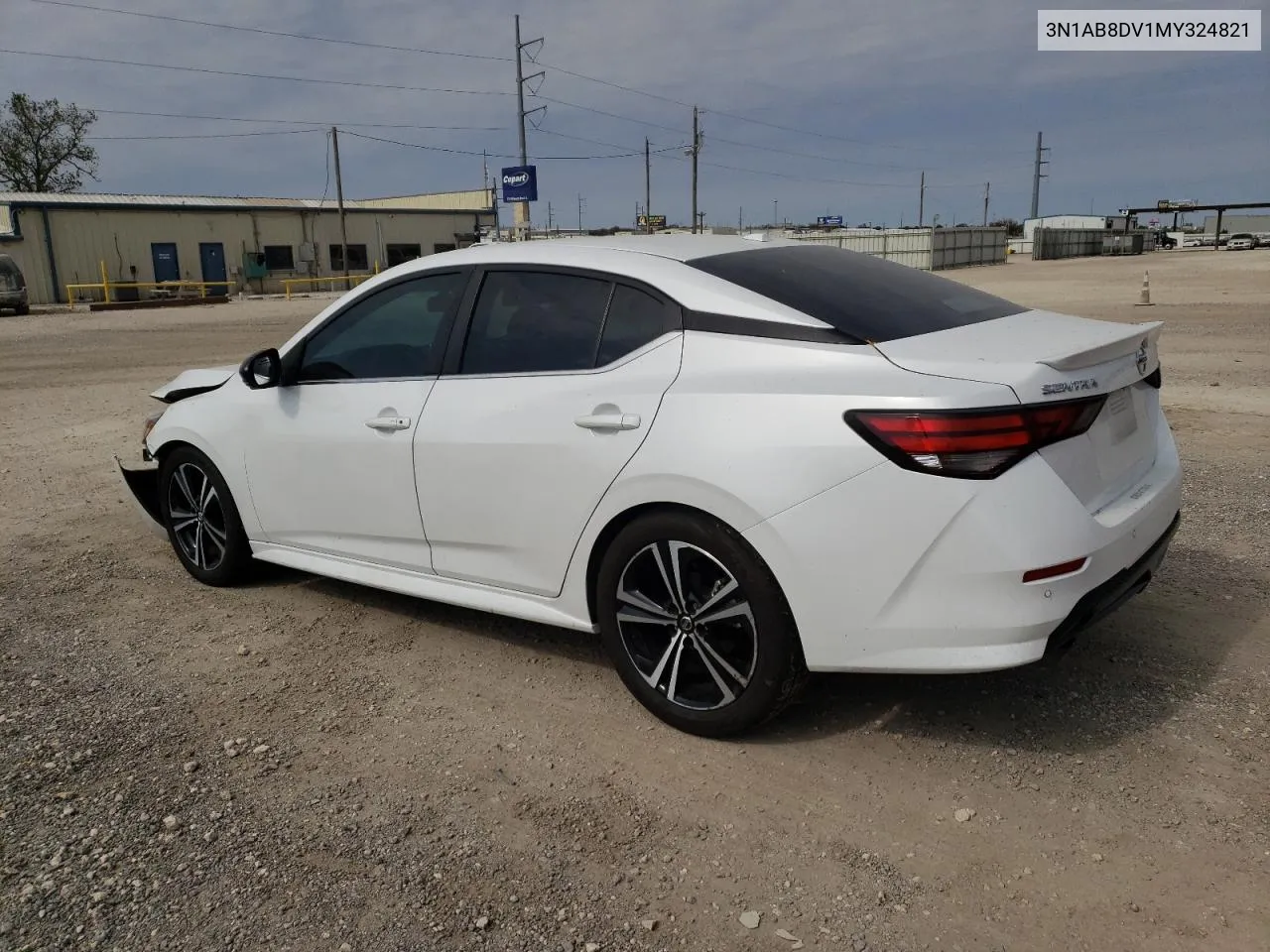 2021 Nissan Sentra Sr VIN: 3N1AB8DV1MY324821 Lot: 75494274