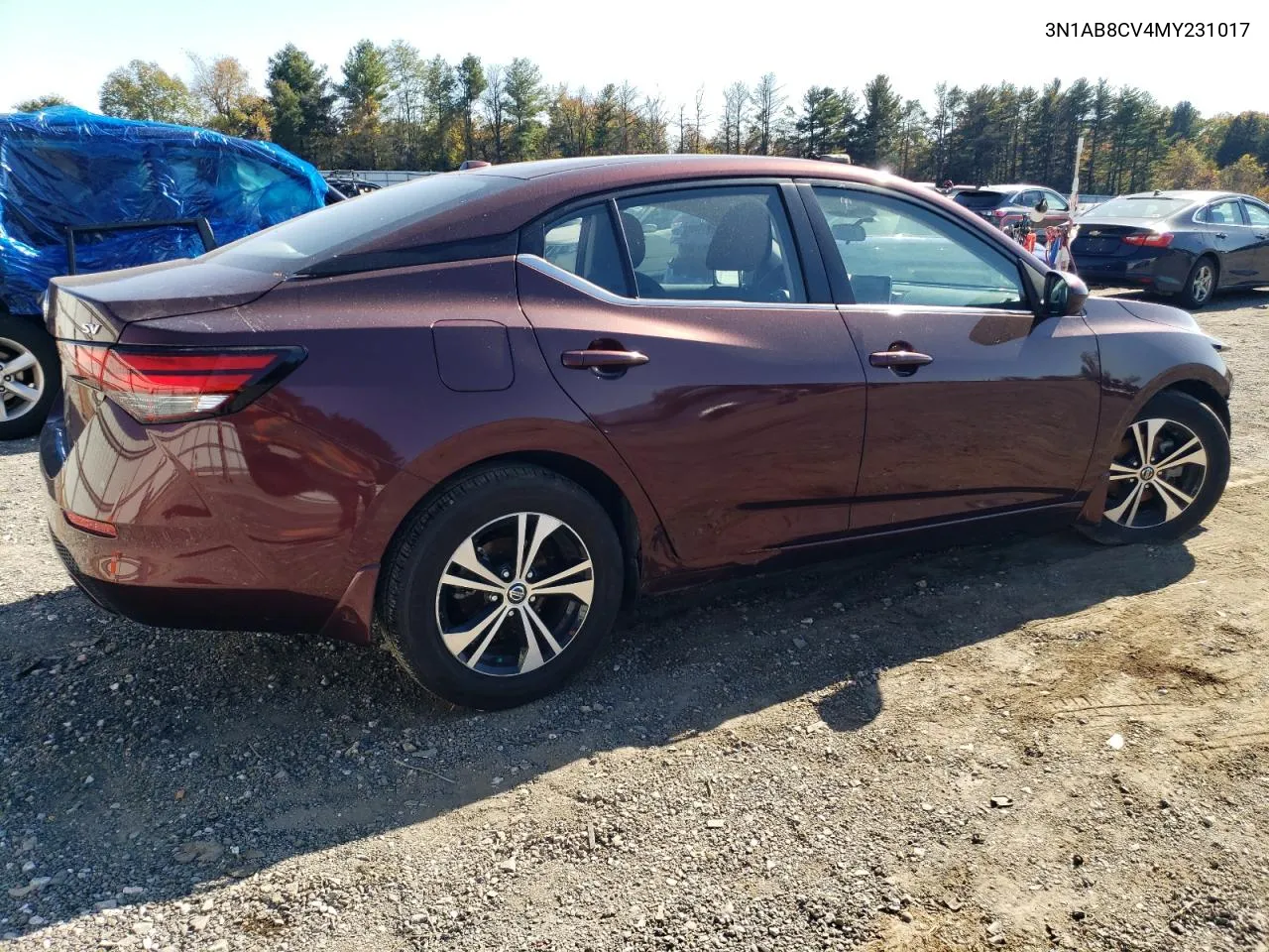 2021 Nissan Sentra Sv VIN: 3N1AB8CV4MY231017 Lot: 75501024