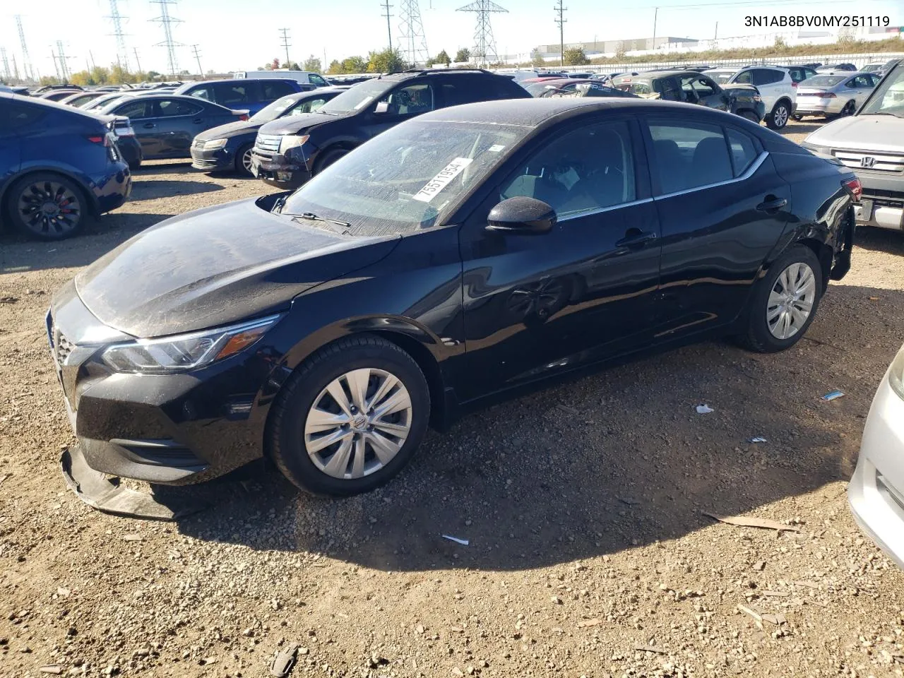 2021 Nissan Sentra S VIN: 3N1AB8BV0MY251119 Lot: 75511954