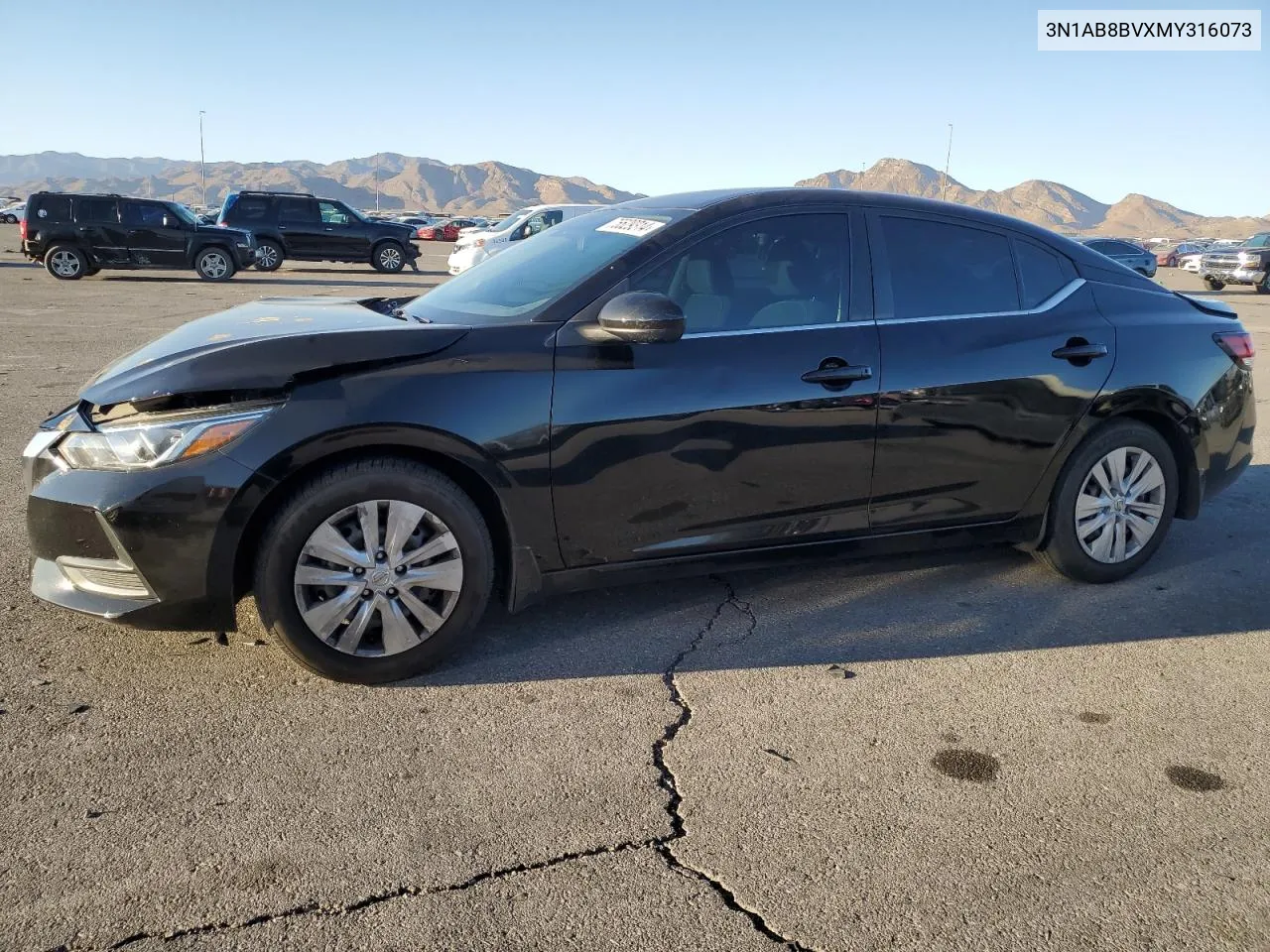 2021 Nissan Sentra S VIN: 3N1AB8BVXMY316073 Lot: 75529314