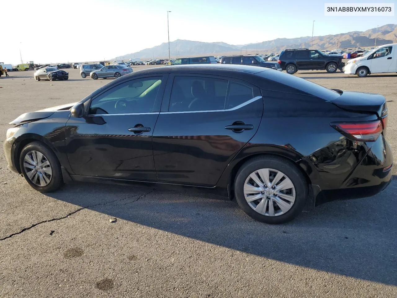 2021 Nissan Sentra S VIN: 3N1AB8BVXMY316073 Lot: 75529314