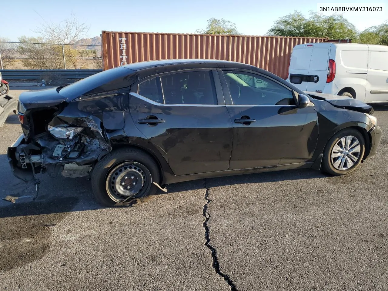 2021 Nissan Sentra S VIN: 3N1AB8BVXMY316073 Lot: 75529314