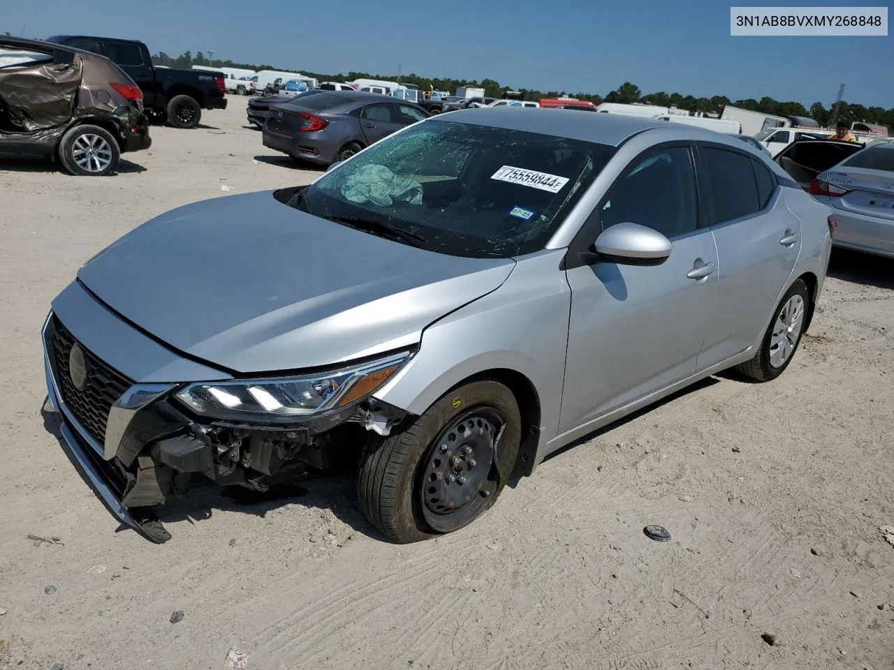 2021 Nissan Sentra S VIN: 3N1AB8BVXMY268848 Lot: 75559844