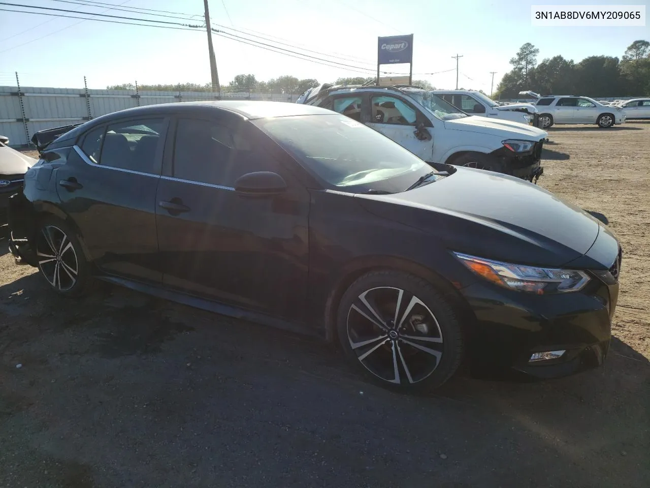 2021 Nissan Sentra Sr VIN: 3N1AB8DV6MY209065 Lot: 75727594