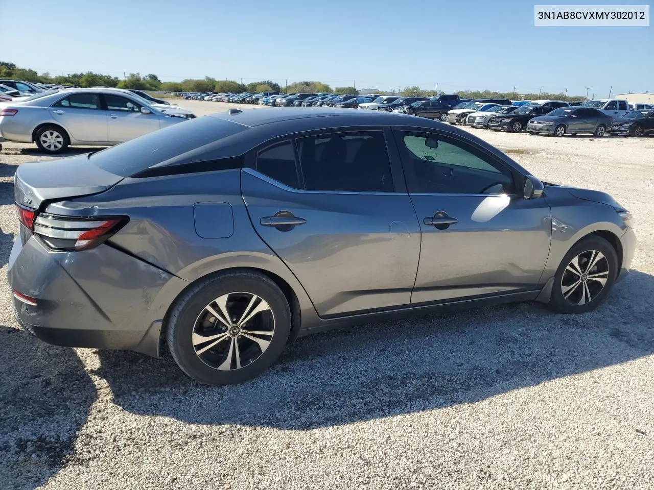 2021 Nissan Sentra Sv VIN: 3N1AB8CVXMY302012 Lot: 75735044