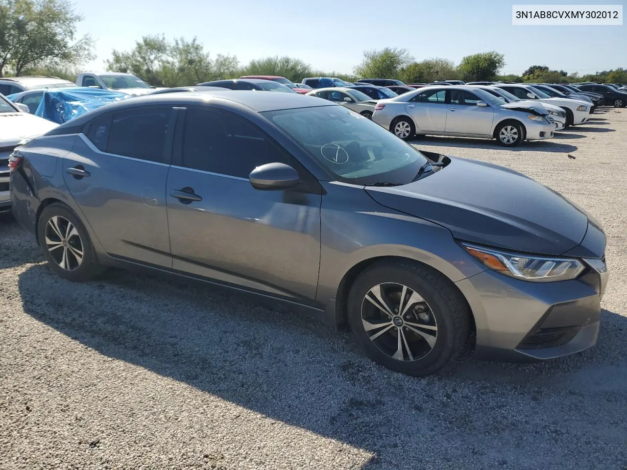 2021 Nissan Sentra Sv VIN: 3N1AB8CVXMY302012 Lot: 75735044