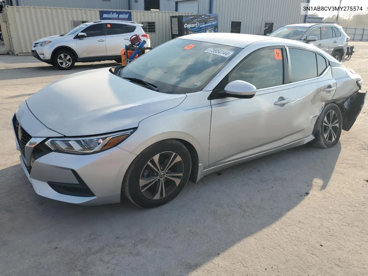 2021 Nissan Sentra Sv VIN: 3N1AB8CV3MY275574 Lot: 75954144