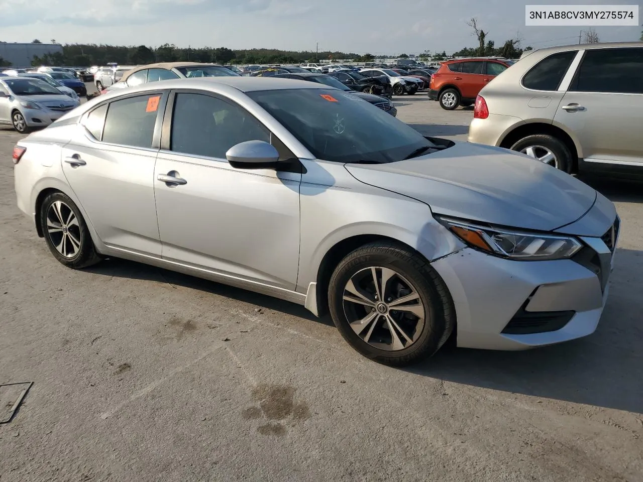 2021 Nissan Sentra Sv VIN: 3N1AB8CV3MY275574 Lot: 75954144