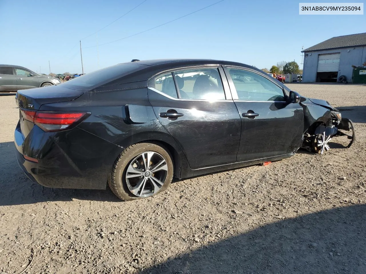 2021 Nissan Sentra Sv VIN: 3N1AB8CV9MY235094 Lot: 76002494