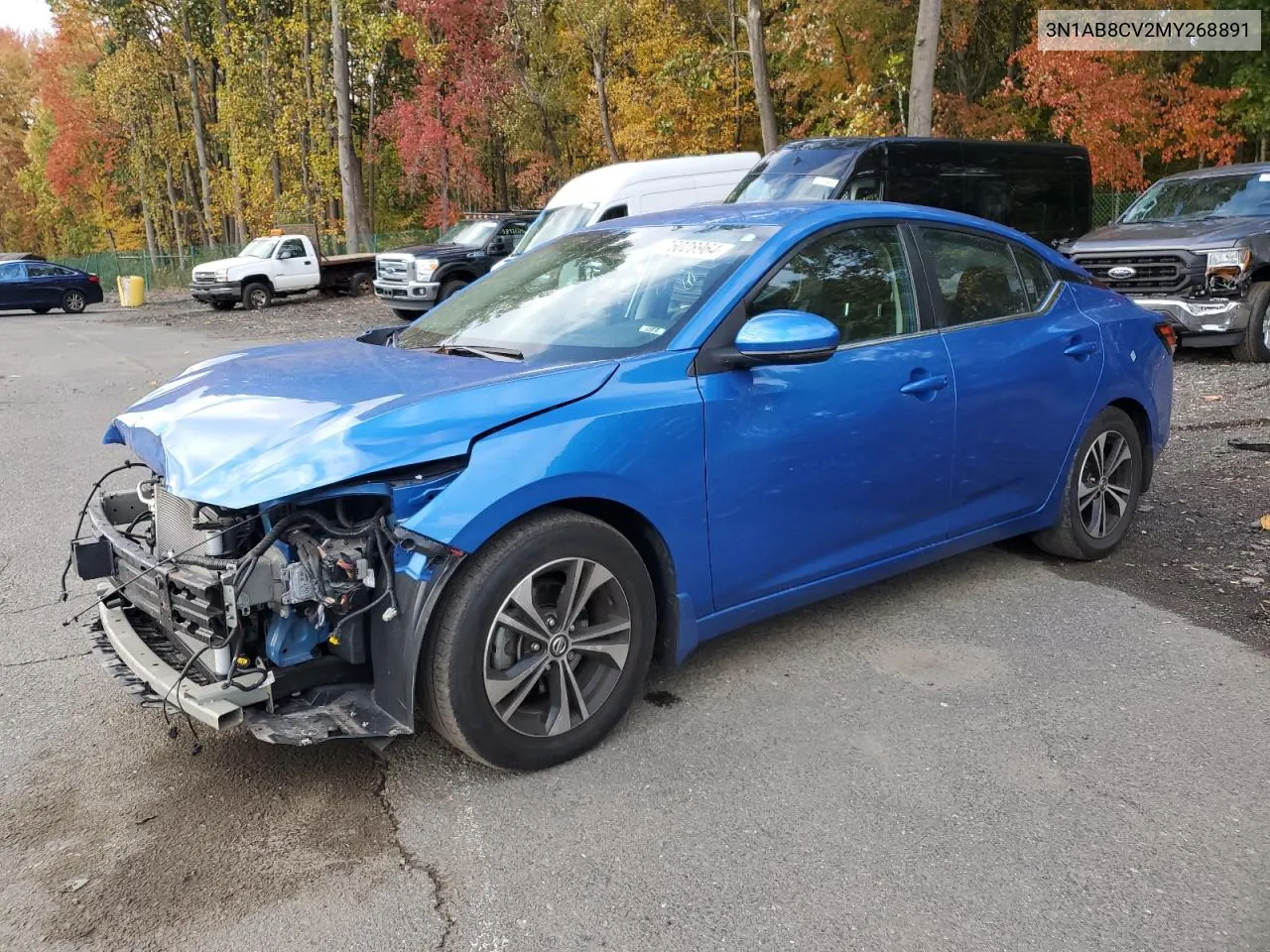 2021 Nissan Sentra Sv VIN: 3N1AB8CV2MY268891 Lot: 76028964