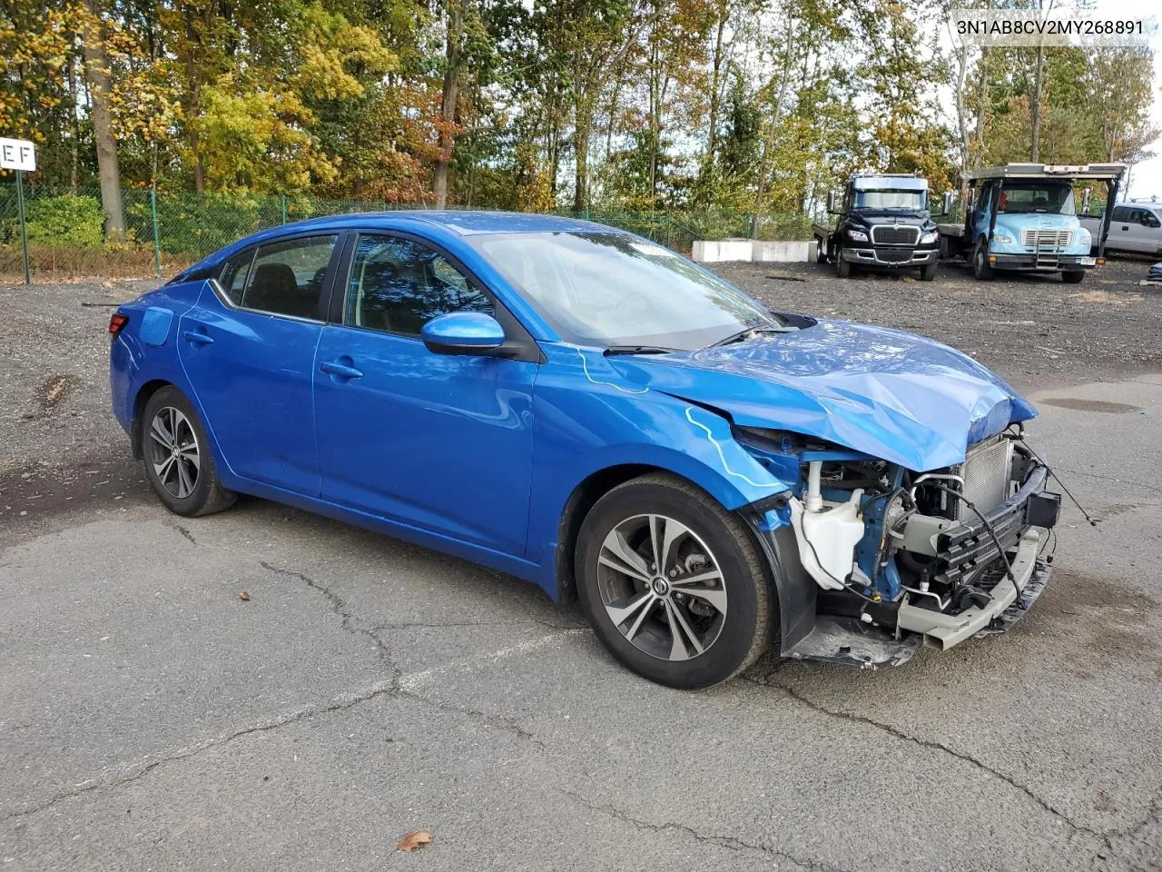 2021 Nissan Sentra Sv VIN: 3N1AB8CV2MY268891 Lot: 76028964