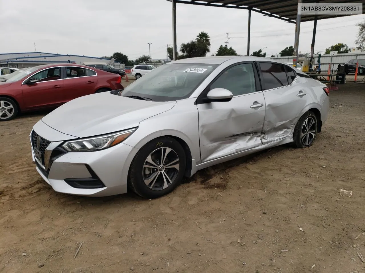 2021 Nissan Sentra Sv VIN: 3N1AB8CV3MY208831 Lot: 76080554