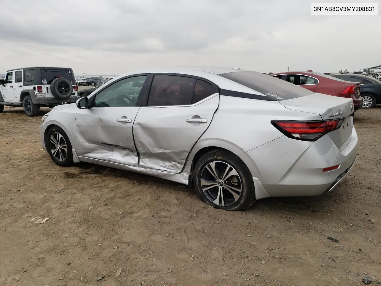 2021 Nissan Sentra Sv VIN: 3N1AB8CV3MY208831 Lot: 76080554