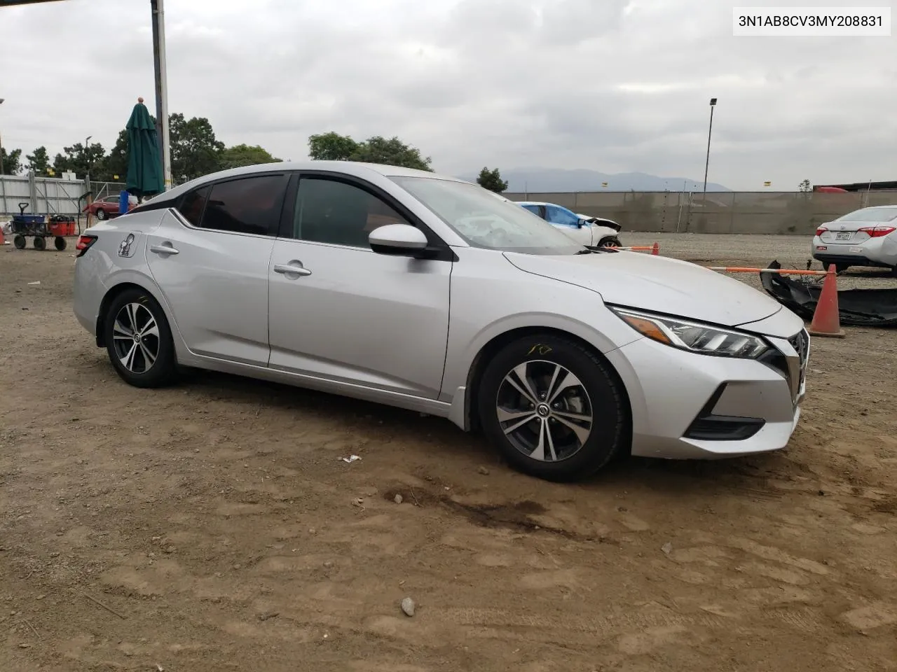 2021 Nissan Sentra Sv VIN: 3N1AB8CV3MY208831 Lot: 76080554