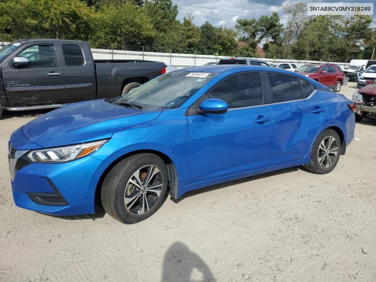 2021 Nissan Sentra Sv VIN: 3N1AB8CV0MY318249 Lot: 76344974