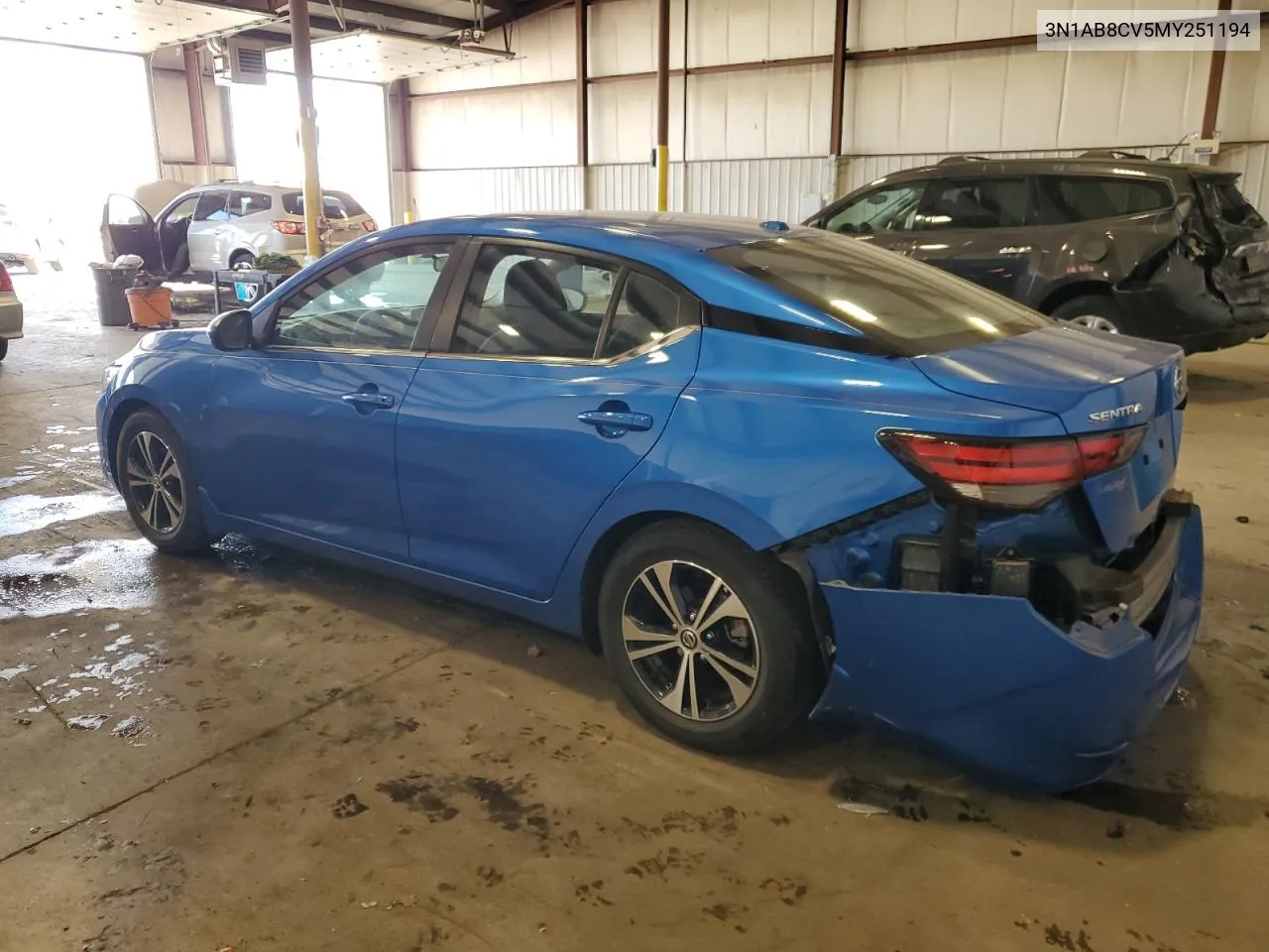 2021 Nissan Sentra Sv VIN: 3N1AB8CV5MY251194 Lot: 76457504