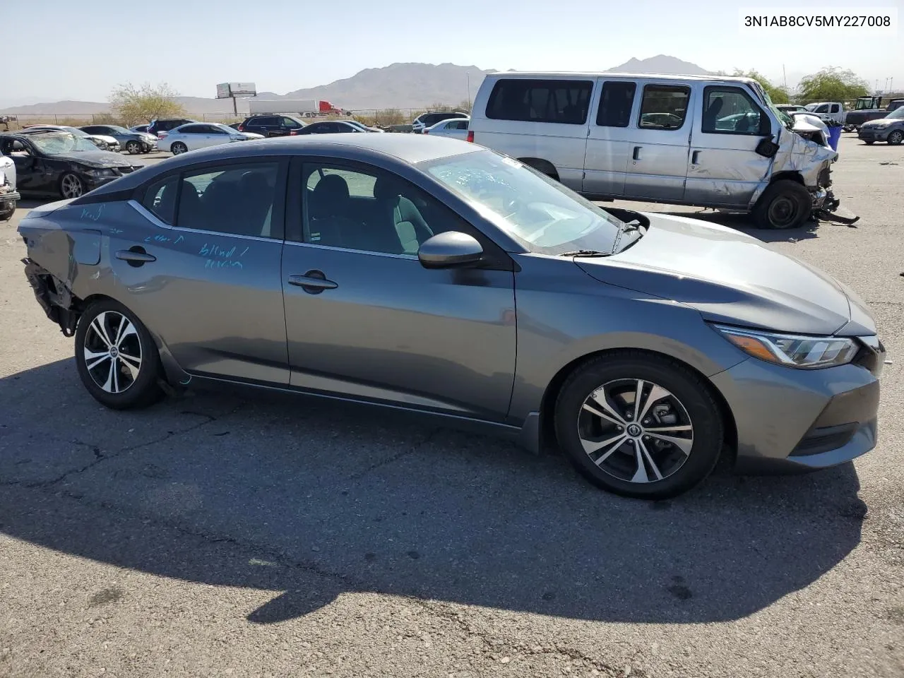 2021 Nissan Sentra Sv VIN: 3N1AB8CV5MY227008 Lot: 76502464