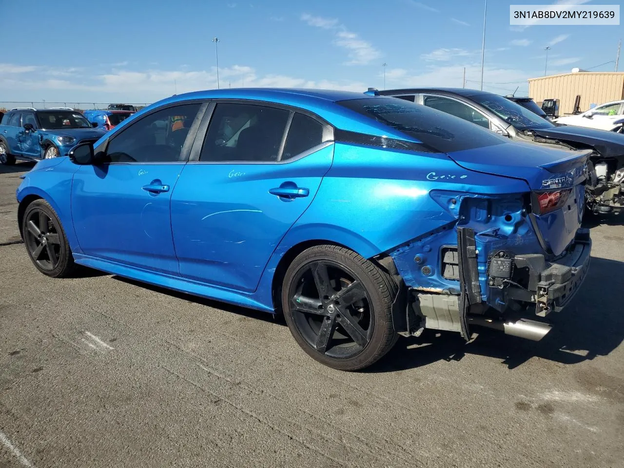 2021 Nissan Sentra Sr VIN: 3N1AB8DV2MY219639 Lot: 76529604