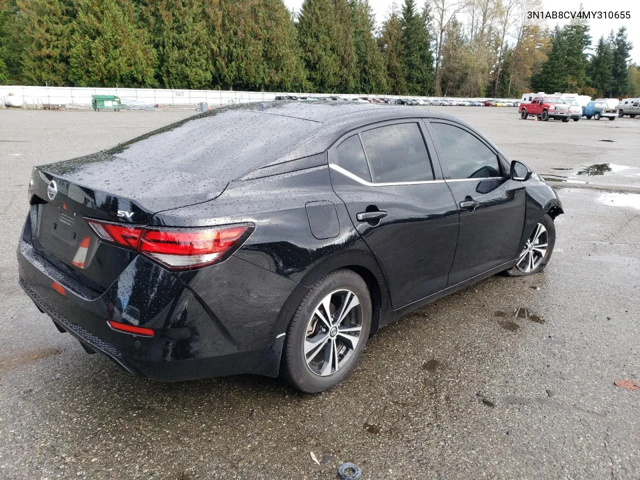 2021 Nissan Sentra Sv VIN: 3N1AB8CV4MY310655 Lot: 76538524