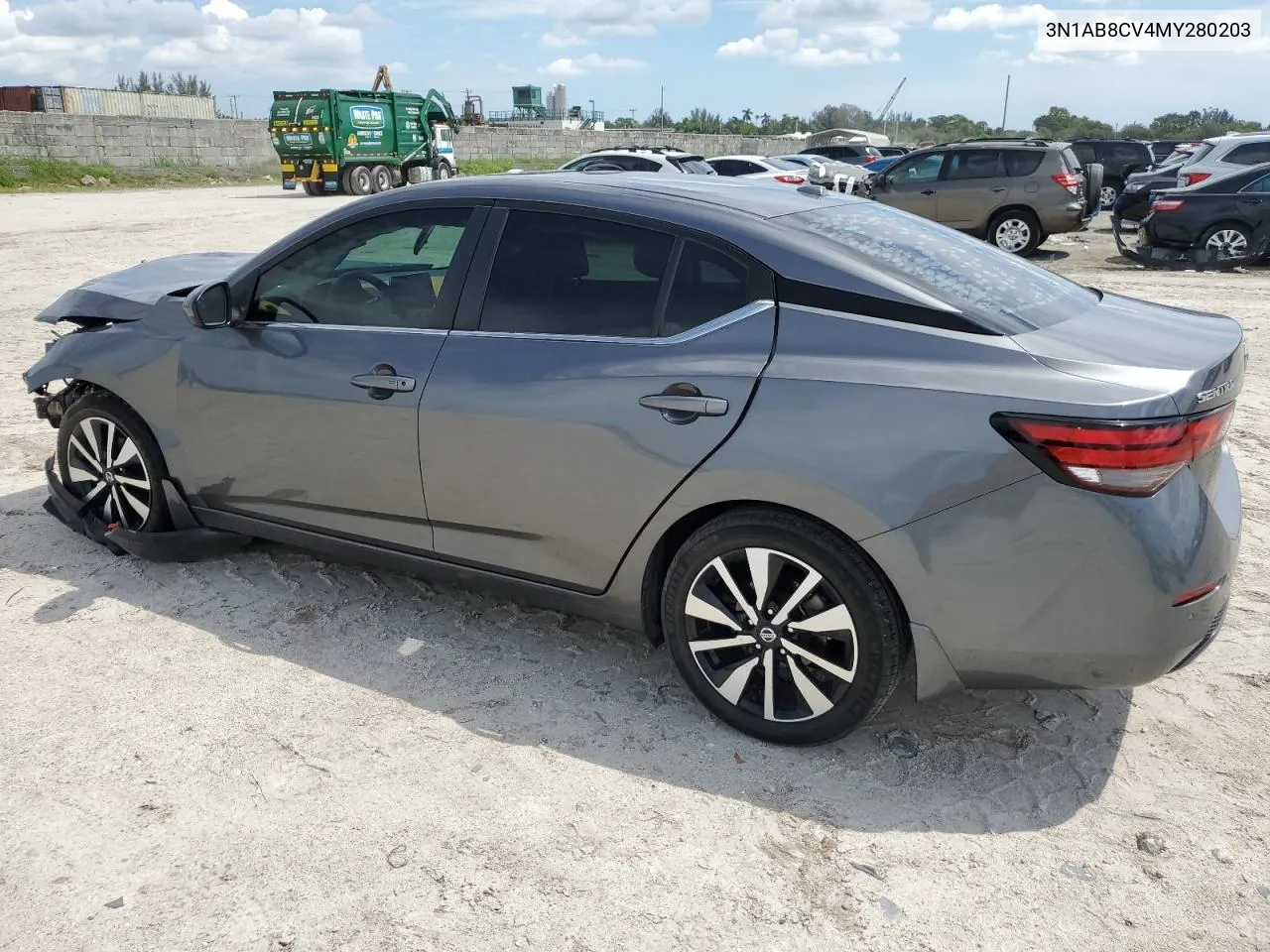 2021 Nissan Sentra Sv VIN: 3N1AB8CV4MY280203 Lot: 76638624