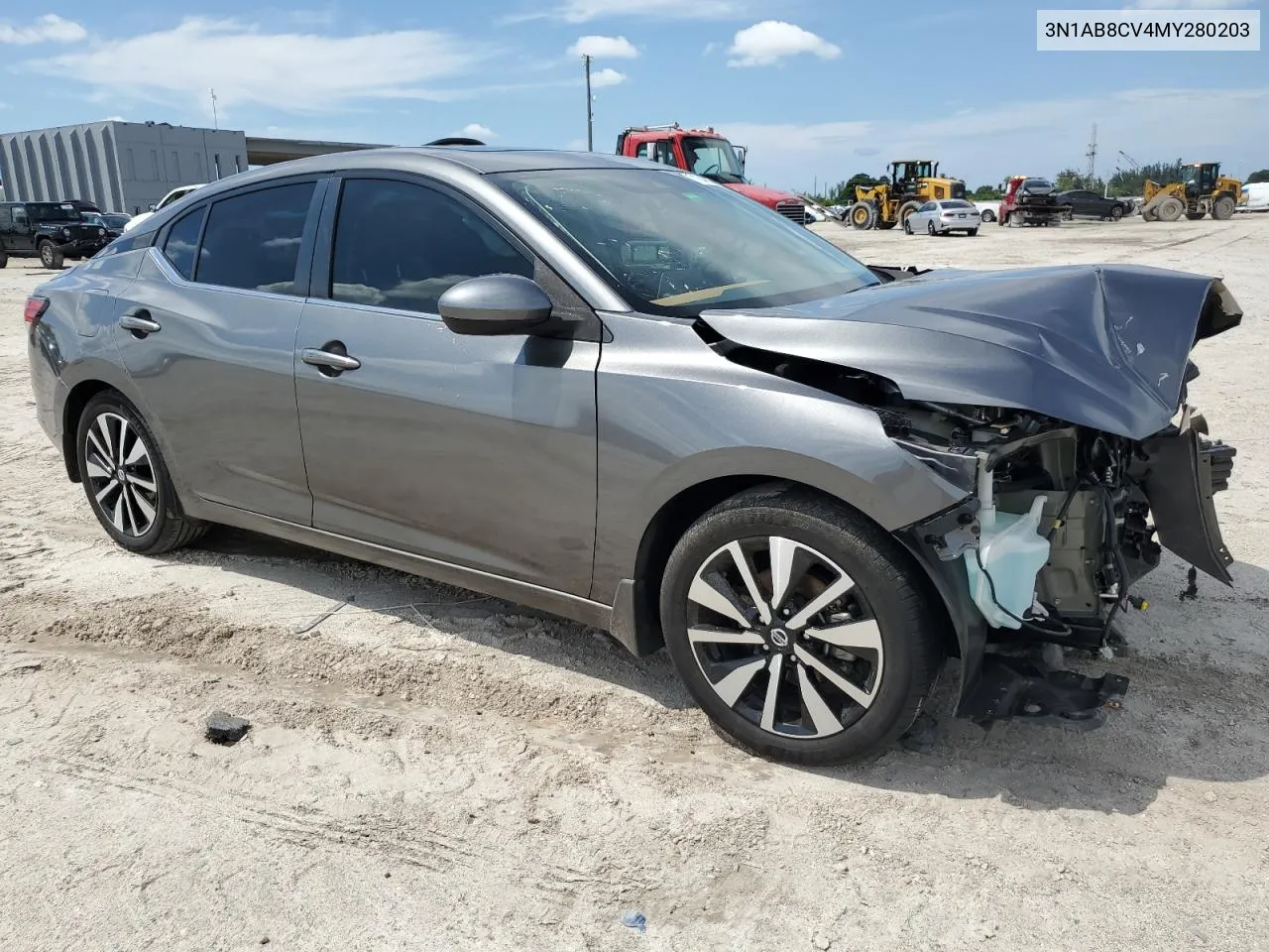 2021 Nissan Sentra Sv VIN: 3N1AB8CV4MY280203 Lot: 76638624