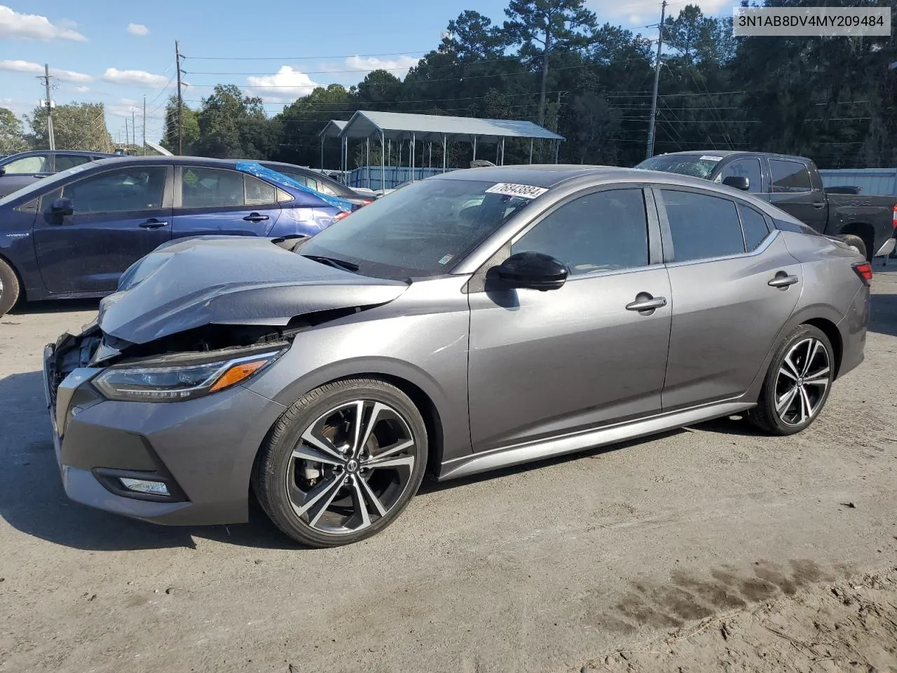 2021 Nissan Sentra Sr VIN: 3N1AB8DV4MY209484 Lot: 76843884