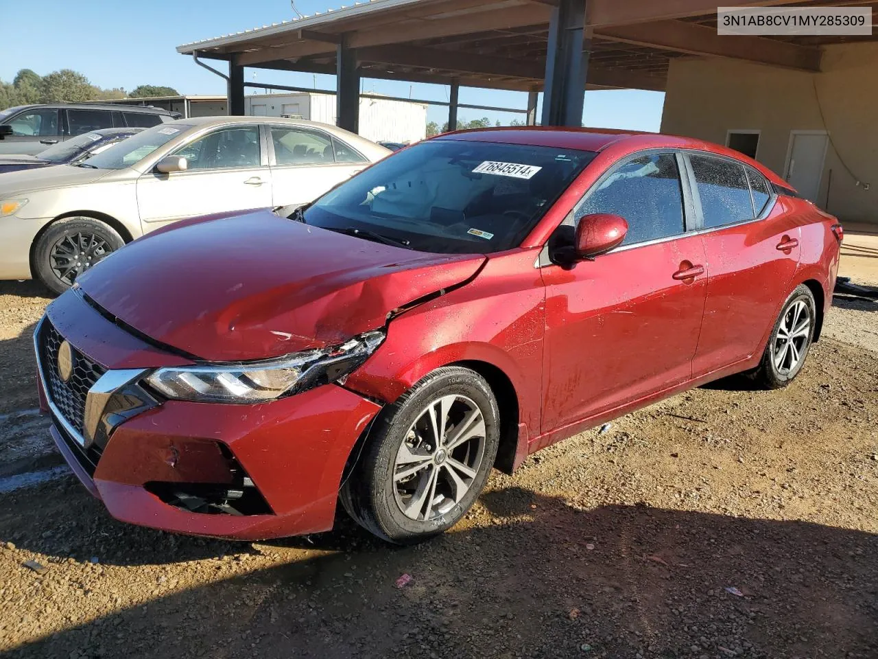 2021 Nissan Sentra Sv VIN: 3N1AB8CV1MY285309 Lot: 76845514