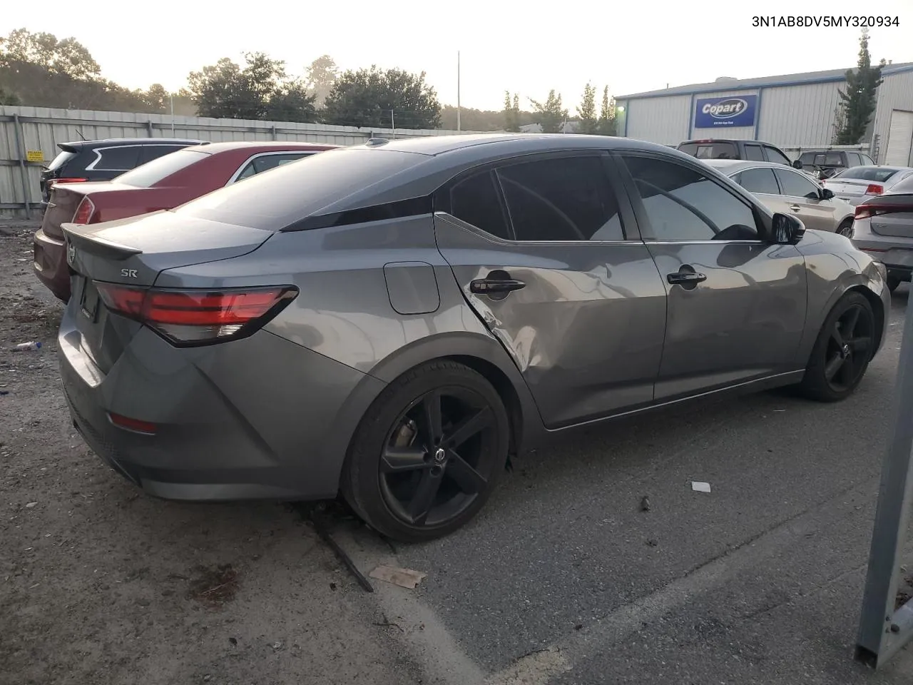 2021 Nissan Sentra Sr VIN: 3N1AB8DV5MY320934 Lot: 76902504