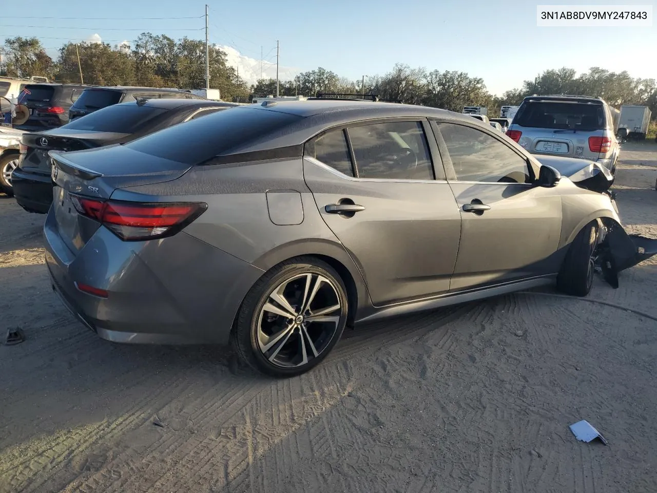 2021 Nissan Sentra Sr VIN: 3N1AB8DV9MY247843 Lot: 76974904