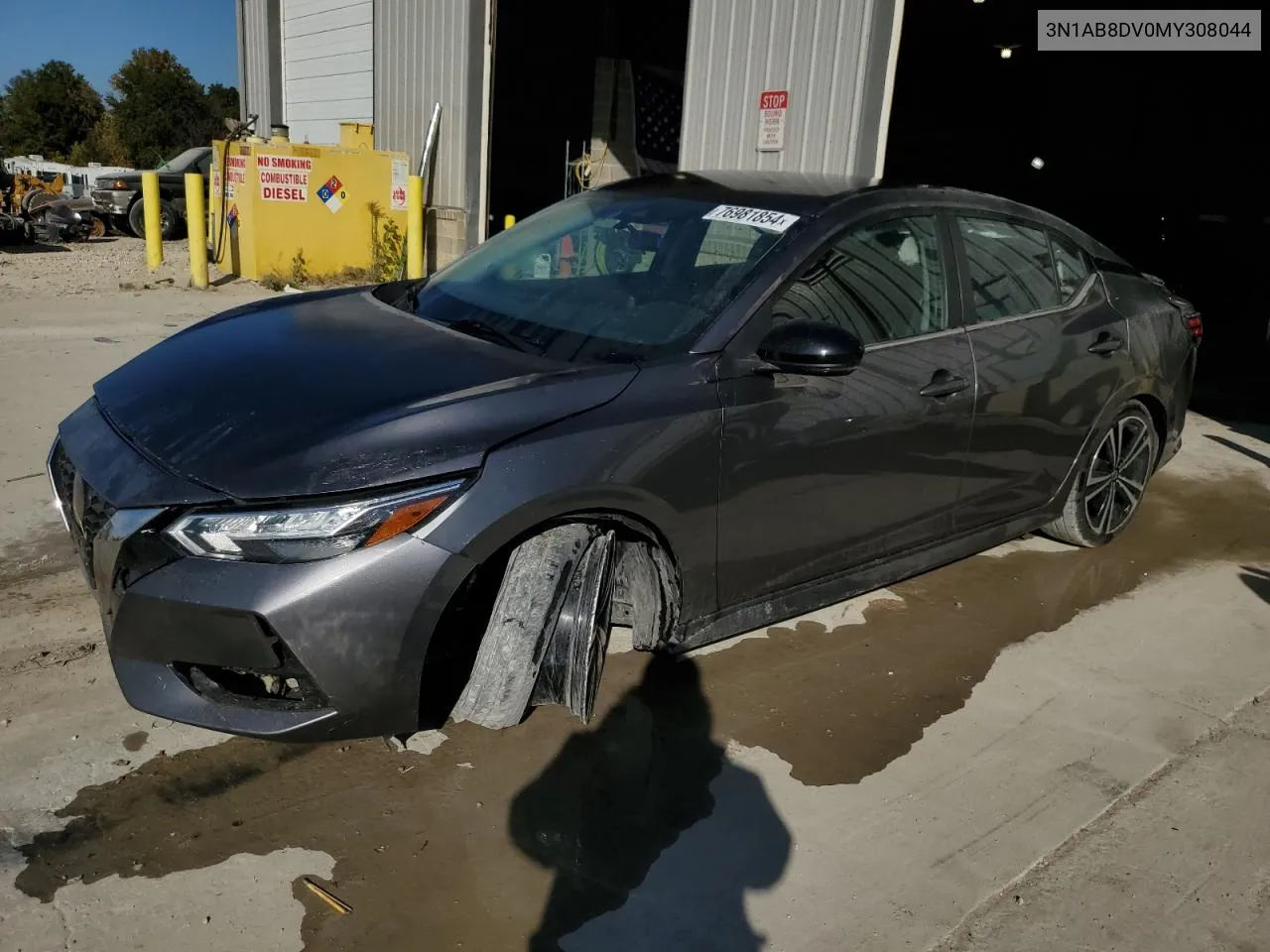 2021 Nissan Sentra Sr VIN: 3N1AB8DV0MY308044 Lot: 76981854