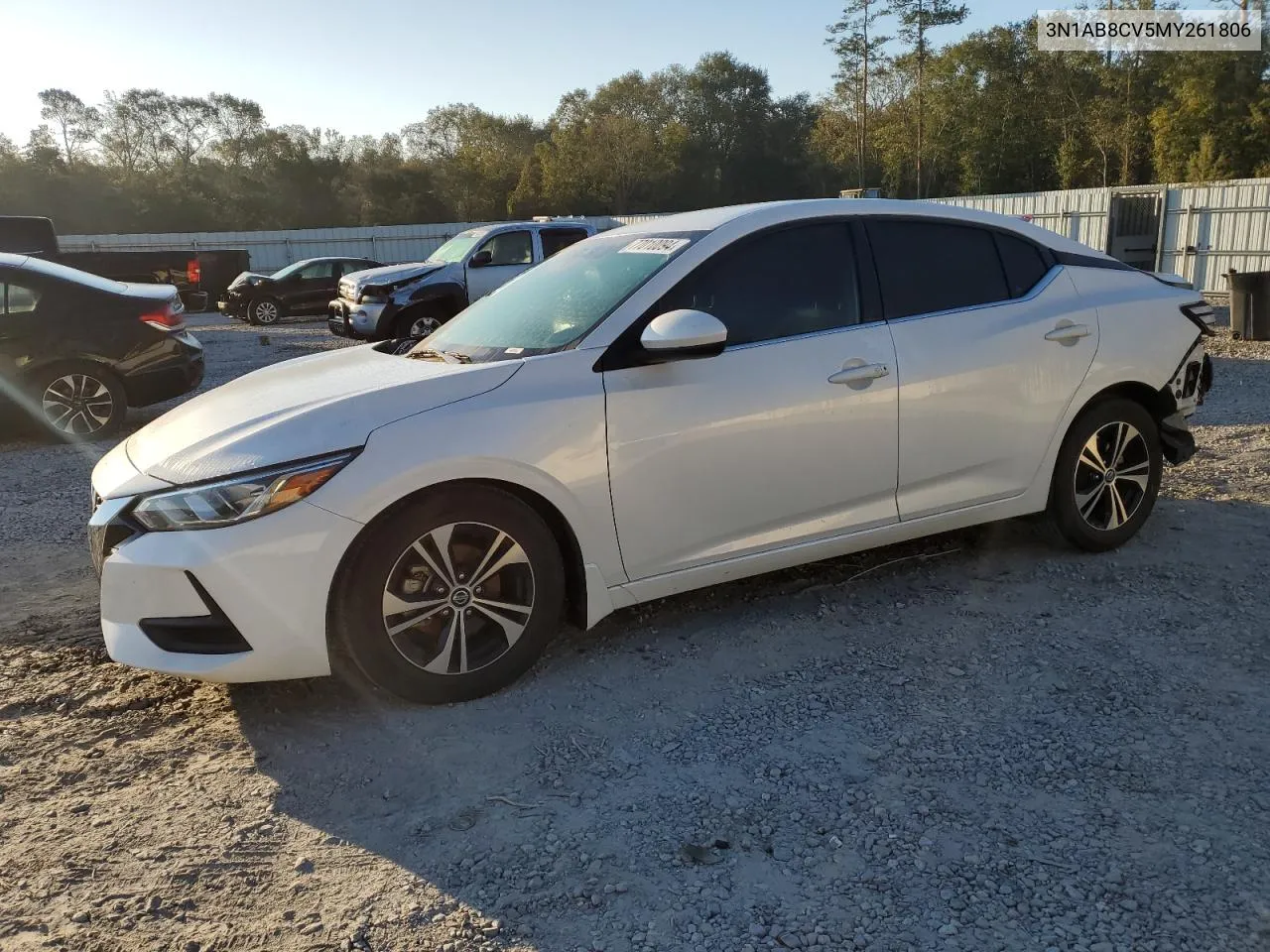 2021 Nissan Sentra Sv VIN: 3N1AB8CV5MY261806 Lot: 77010094