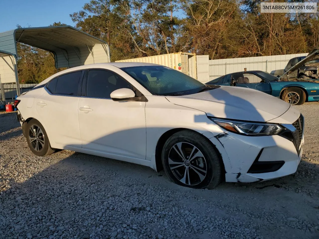 2021 Nissan Sentra Sv VIN: 3N1AB8CV5MY261806 Lot: 77010094