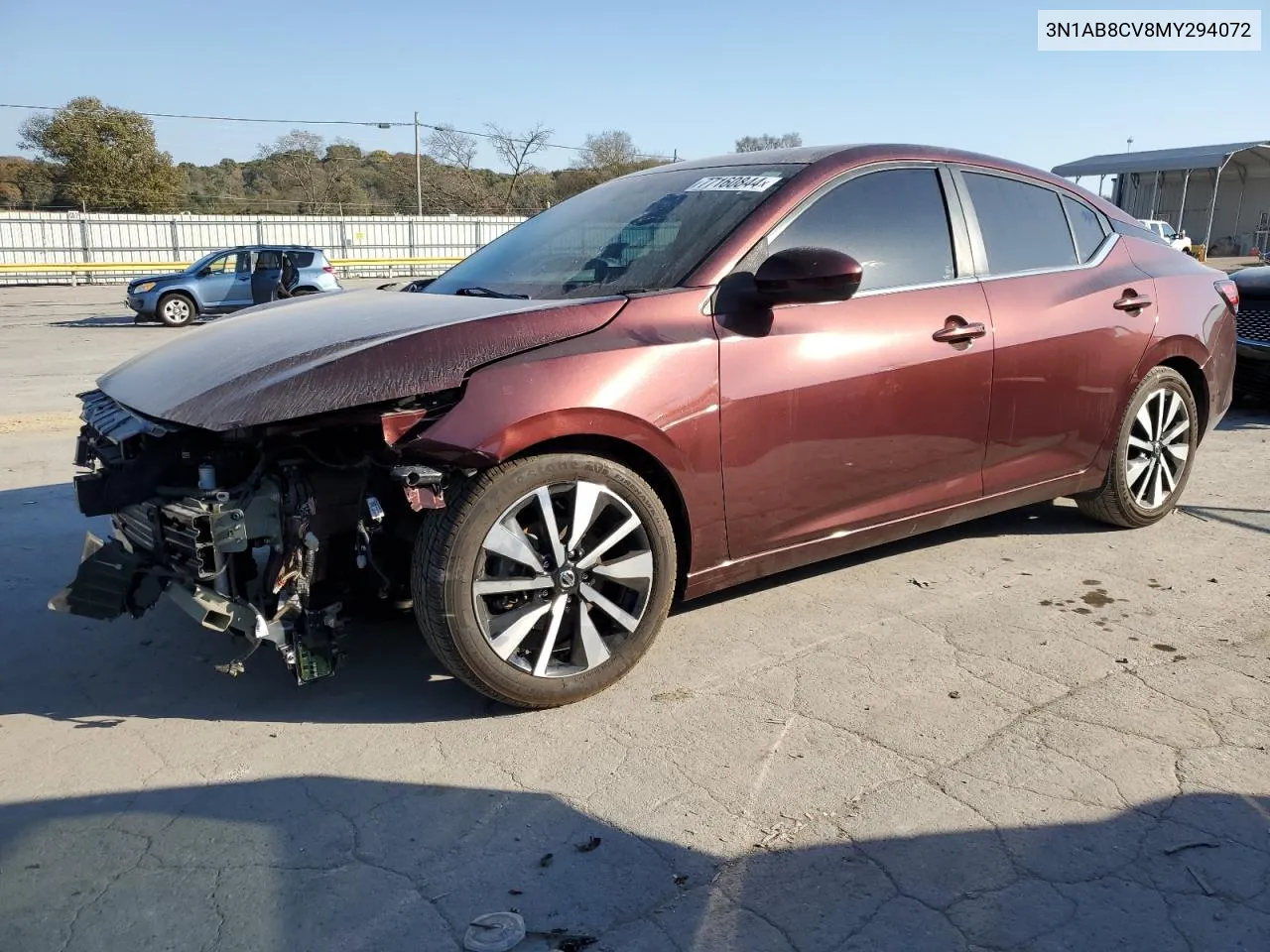 2021 Nissan Sentra Sv VIN: 3N1AB8CV8MY294072 Lot: 77160844