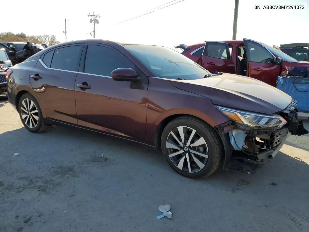 2021 Nissan Sentra Sv VIN: 3N1AB8CV8MY294072 Lot: 77160844