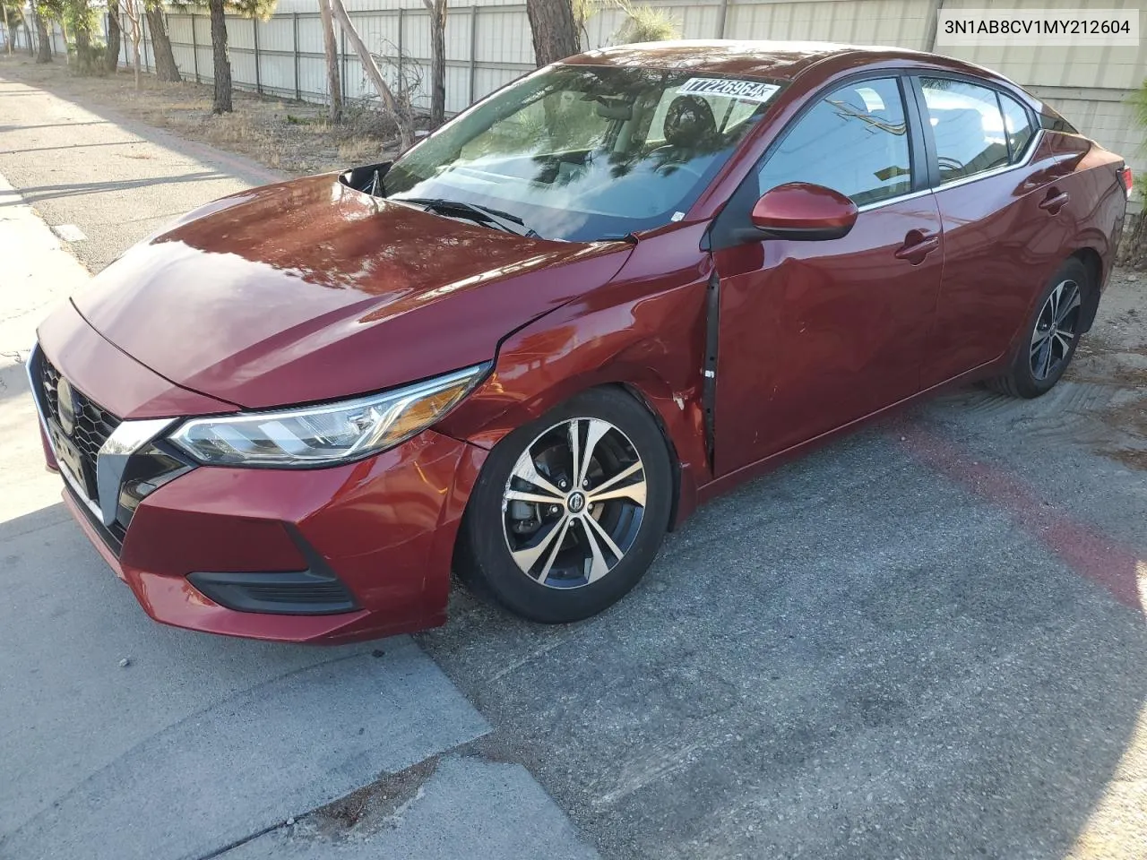 2021 Nissan Sentra Sv VIN: 3N1AB8CV1MY212604 Lot: 77226964