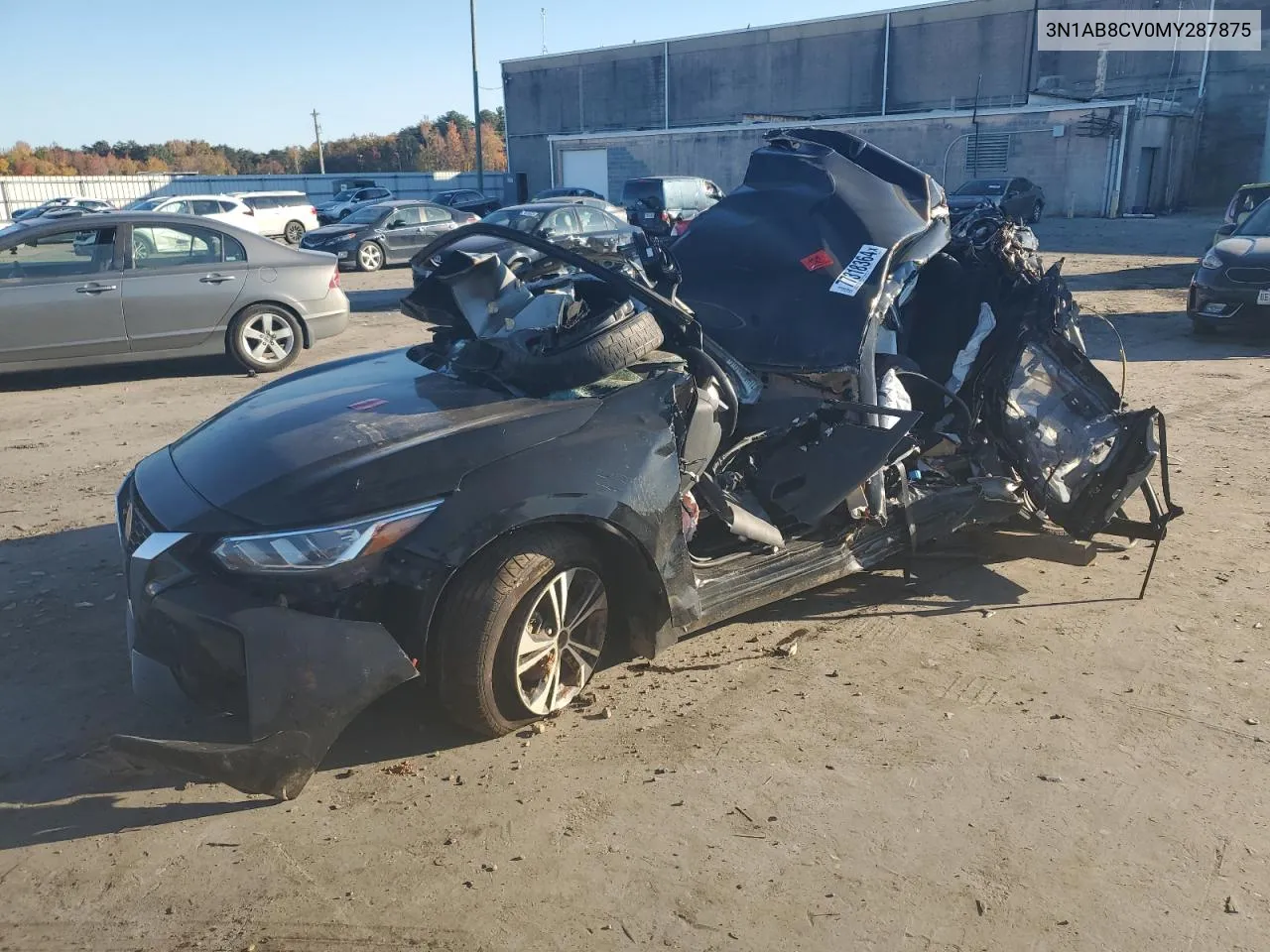 2021 Nissan Sentra Sv VIN: 3N1AB8CV0MY287875 Lot: 77318364