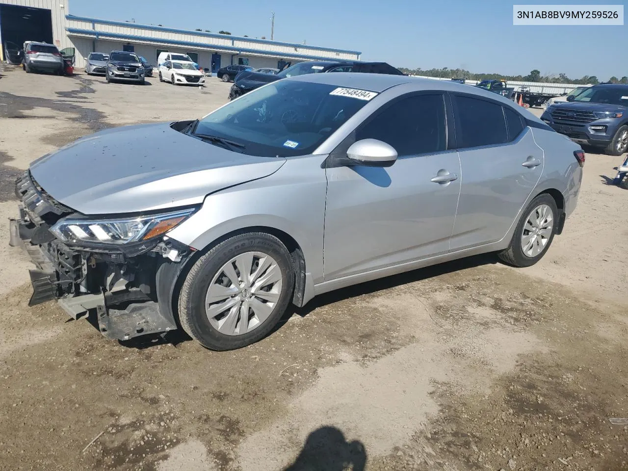 2021 Nissan Sentra S VIN: 3N1AB8BV9MY259526 Lot: 77548494