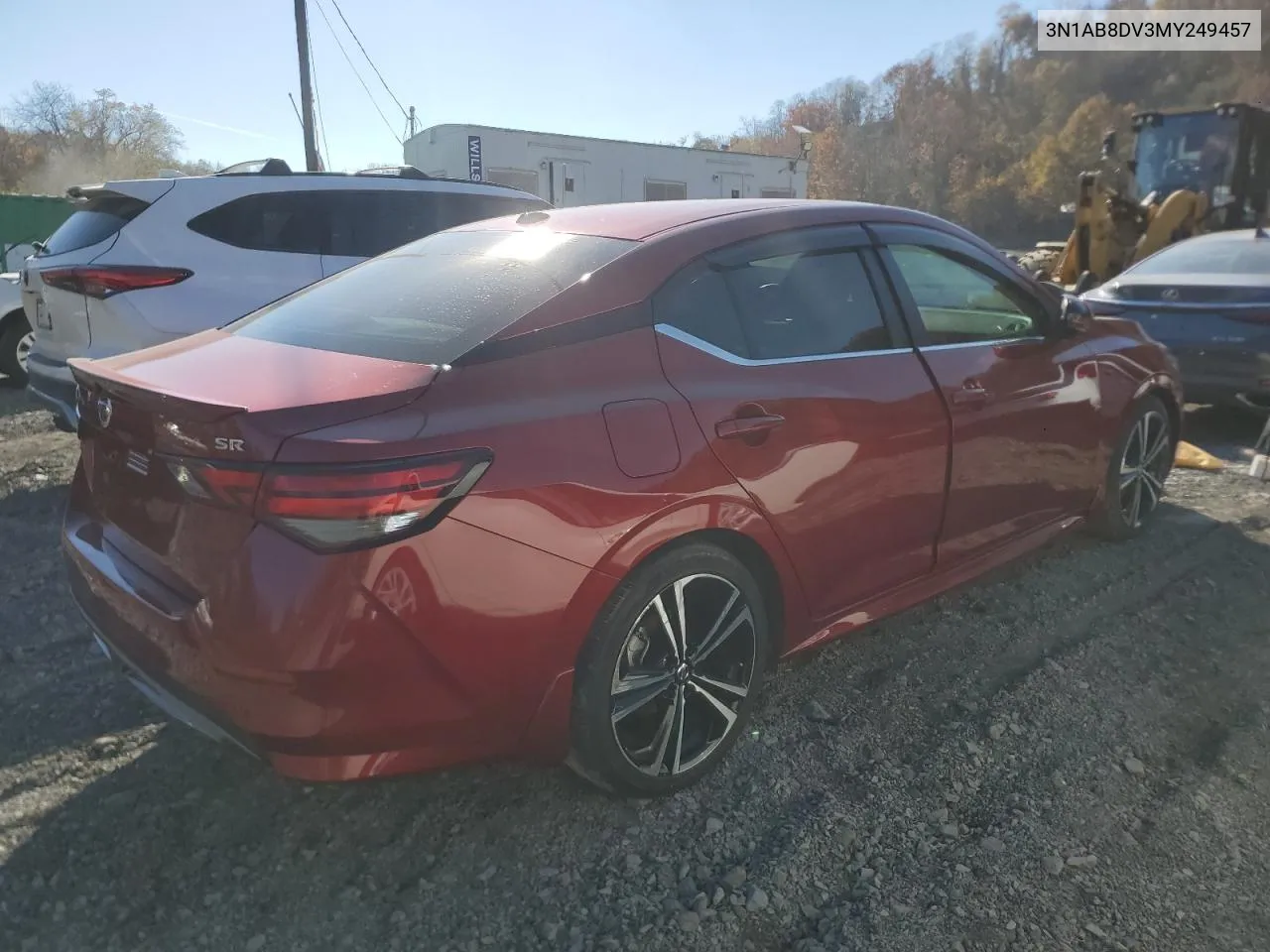 2021 Nissan Sentra Sr VIN: 3N1AB8DV3MY249457 Lot: 77569724