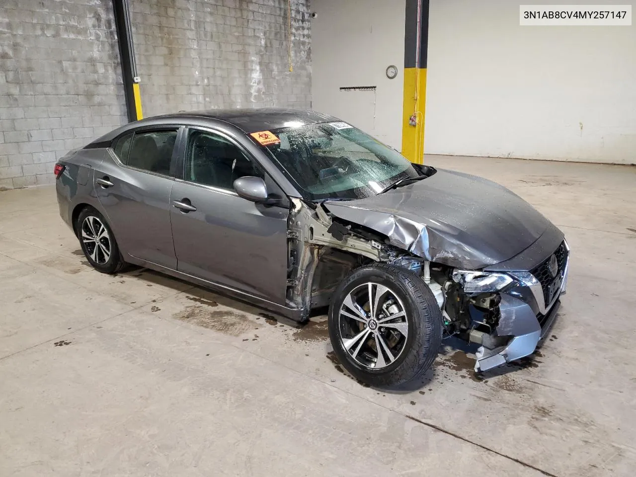 2021 Nissan Sentra Sv VIN: 3N1AB8CV4MY257147 Lot: 77594454