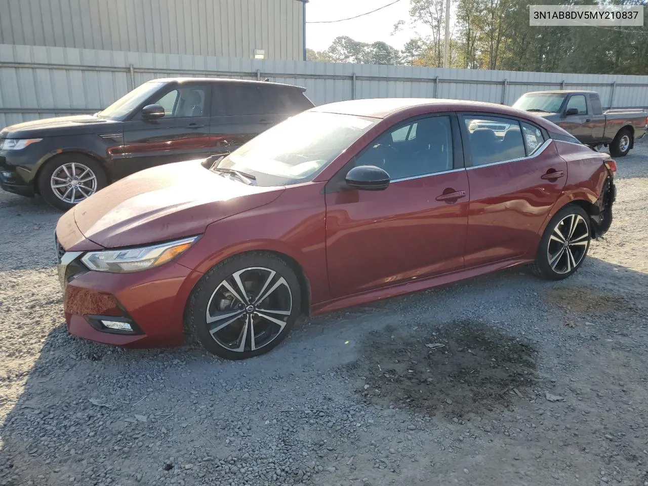 2021 Nissan Sentra Sr VIN: 3N1AB8DV5MY210837 Lot: 77976554