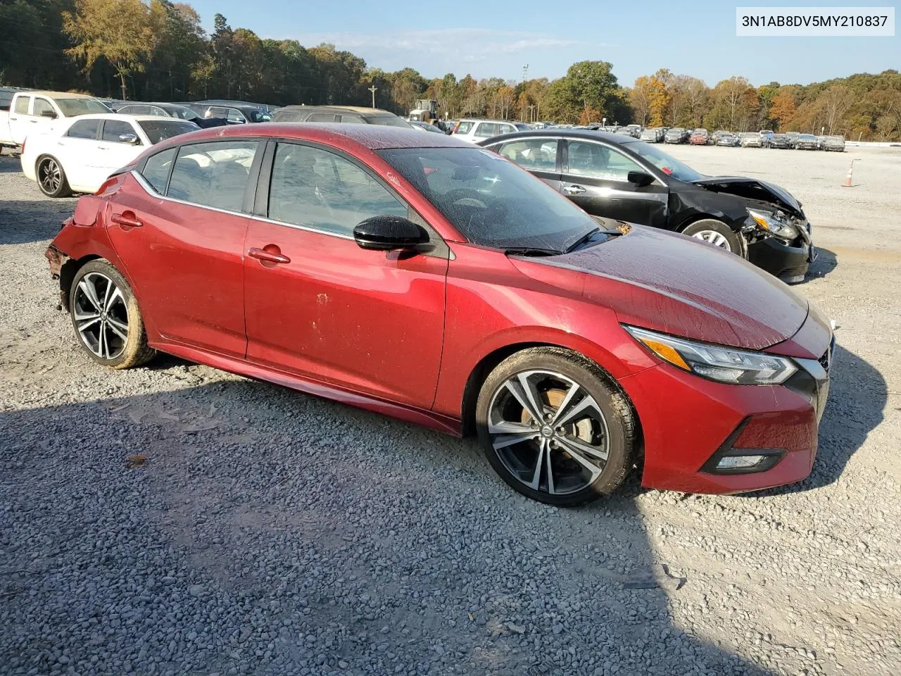 2021 Nissan Sentra Sr VIN: 3N1AB8DV5MY210837 Lot: 77976554