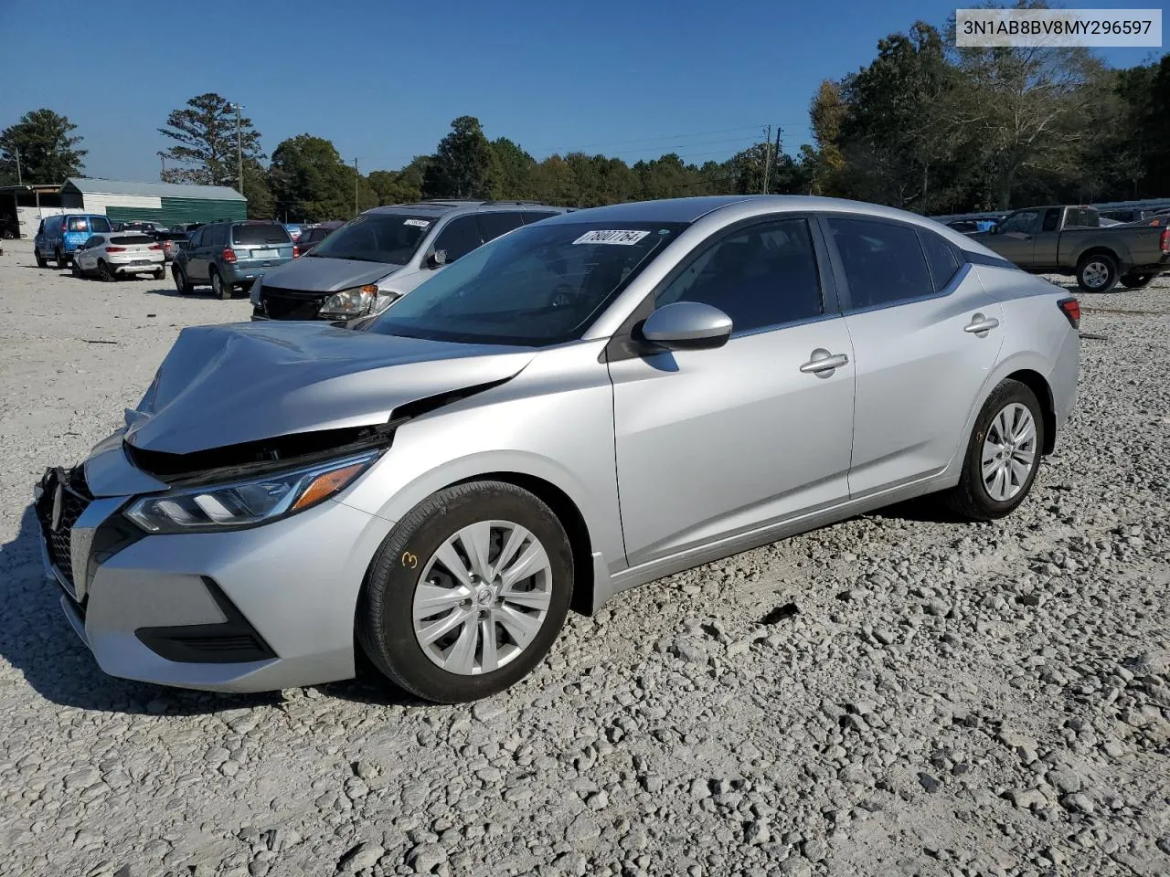 2021 Nissan Sentra S VIN: 3N1AB8BV8MY296597 Lot: 78007764