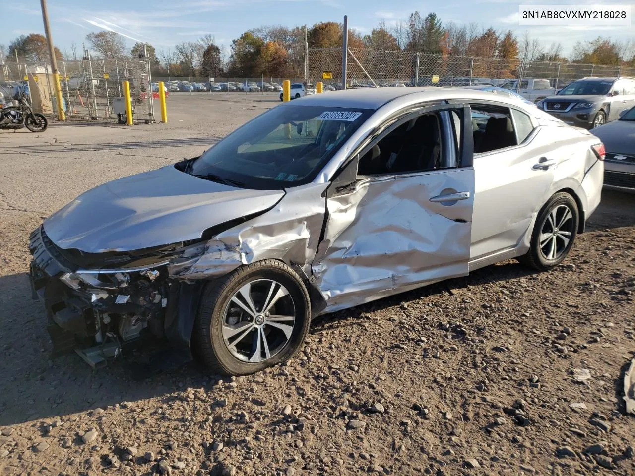 2021 Nissan Sentra Sv VIN: 3N1AB8CVXMY218028 Lot: 78086304