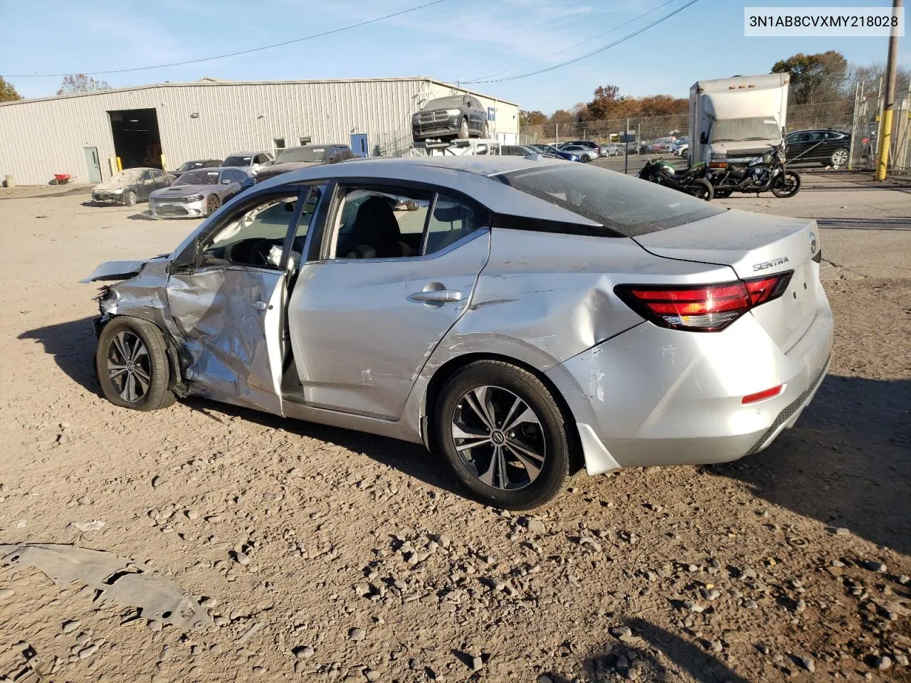 2021 Nissan Sentra Sv VIN: 3N1AB8CVXMY218028 Lot: 78086304