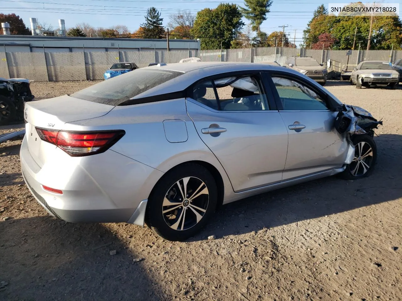 2021 Nissan Sentra Sv VIN: 3N1AB8CVXMY218028 Lot: 78086304