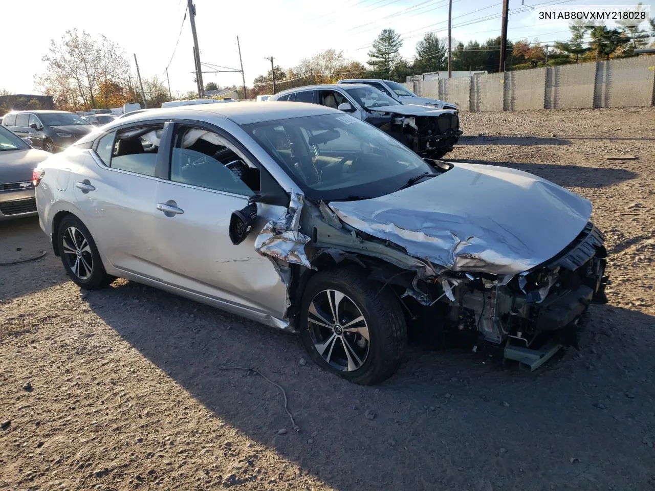 2021 Nissan Sentra Sv VIN: 3N1AB8CVXMY218028 Lot: 78086304