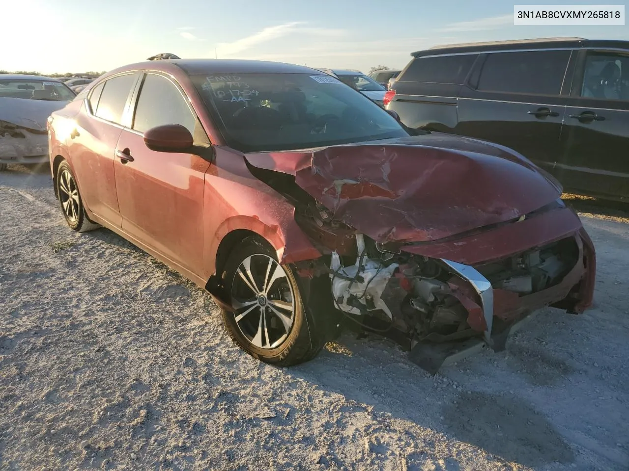 2021 Nissan Sentra Sv VIN: 3N1AB8CVXMY265818 Lot: 78125464