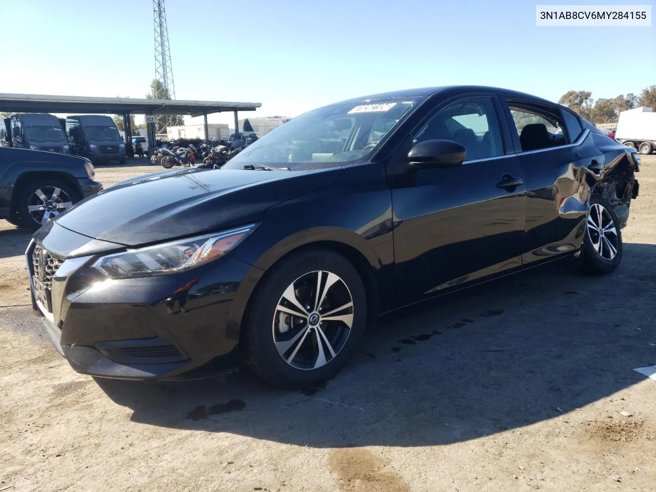 2021 Nissan Sentra Sv VIN: 3N1AB8CV6MY284155 Lot: 78203104